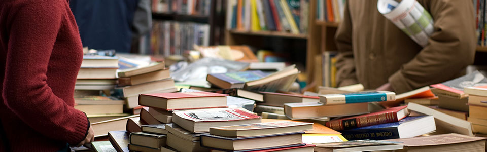 Books on table